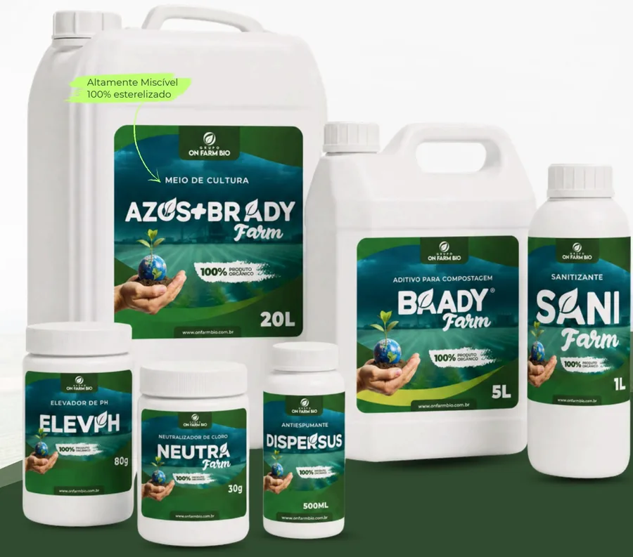 Embalagens do Kit Bradyfarm