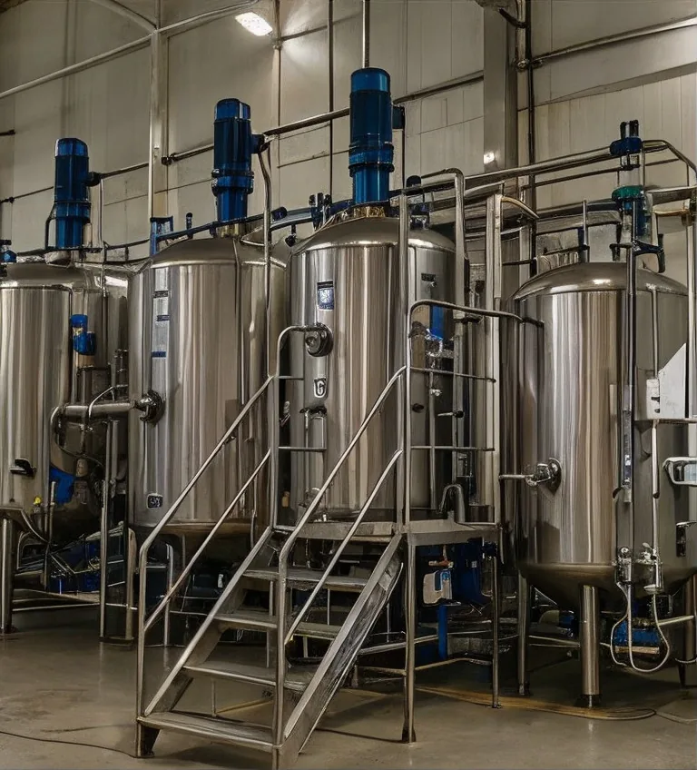 Tanques de fermentação na fábrica da On Farm Bio em Sinop